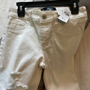 Hollister NWT white ripped jeans